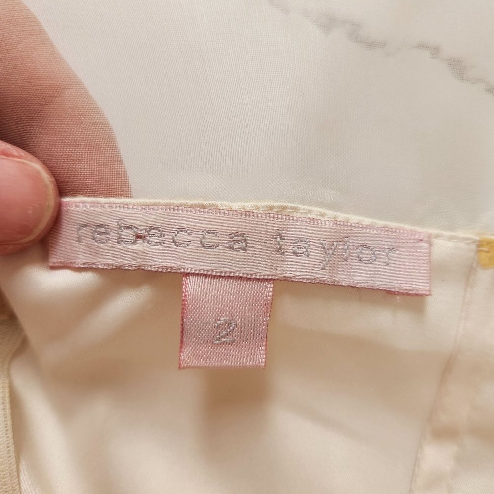 Rebecca Taylor 100% Silk Nightgown Shift Dress Petals Beads Women's 2 - Picture 6 of 8